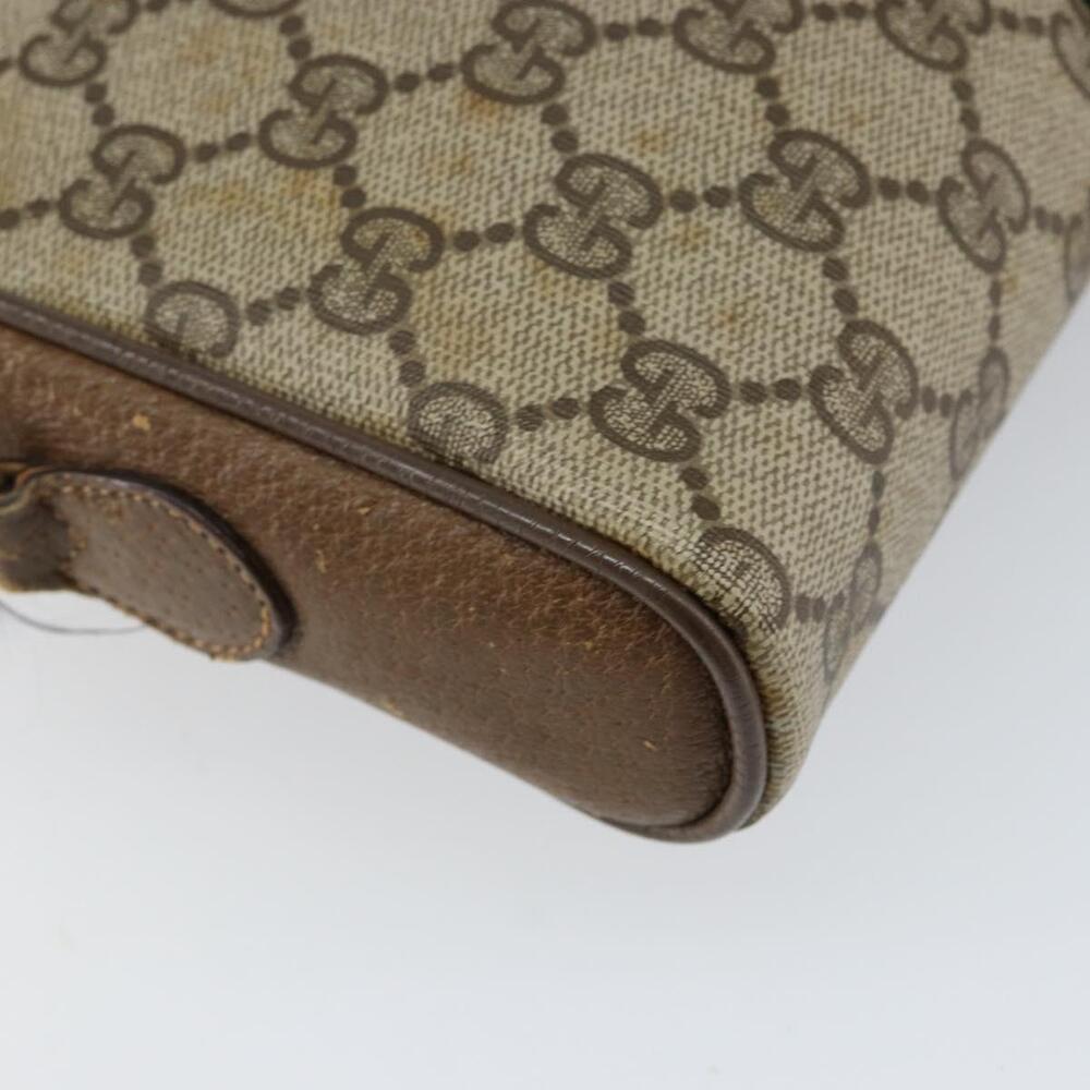 GUCCI GG Supreme Web Sherry Line Bag PVC Beige Gold 116 02 055 Auth 155594 - Picture 16 of 16